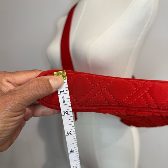 Vera Bradley Microfiber Large Hipster Crossbody Bag Red Purse Retired Patterns - Picture 7 of 11